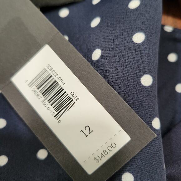 NWT Banana Republic Polka Dot Twist Back Wide Leg Crop Romper Size 12 - Picture 9 of 14